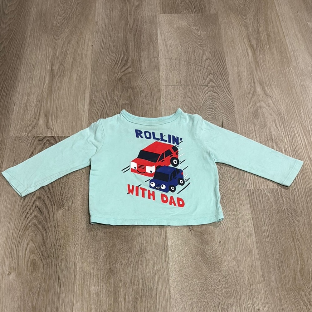 The Children’s Place Toddler Long Sleeve Car Shirt 12–18M